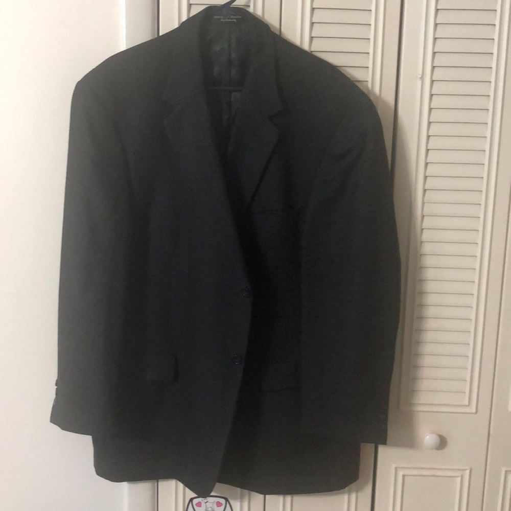 Men’s Dark Blue Tweed Blazer (50R)